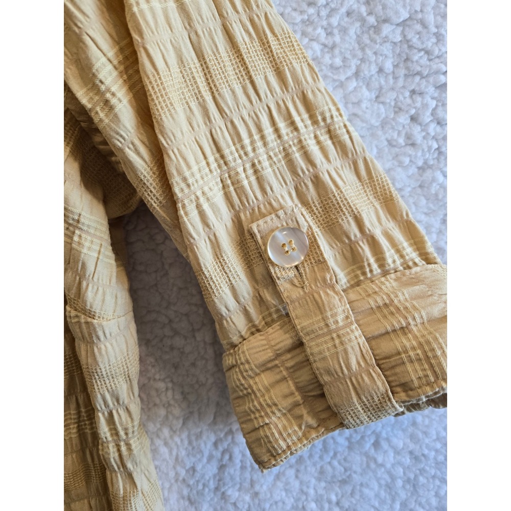 Y2K‎ Dress Barn Button Up Shirt Womens 1X Whimsigoth Boho Roll-Tab Sleeves - Picture 7 of 10